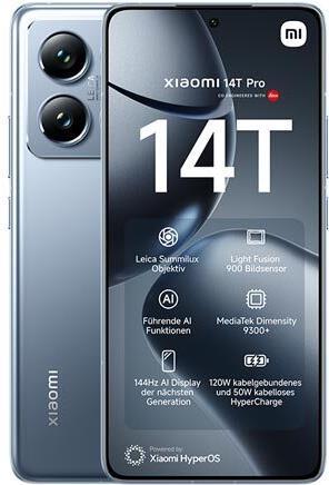 Productafbeelding Xiaomi 14T Pro 12GB/512GB (512 GB, Titaanblauw, 6.67", Dubbele SIM, 50 Mpx, 5G)