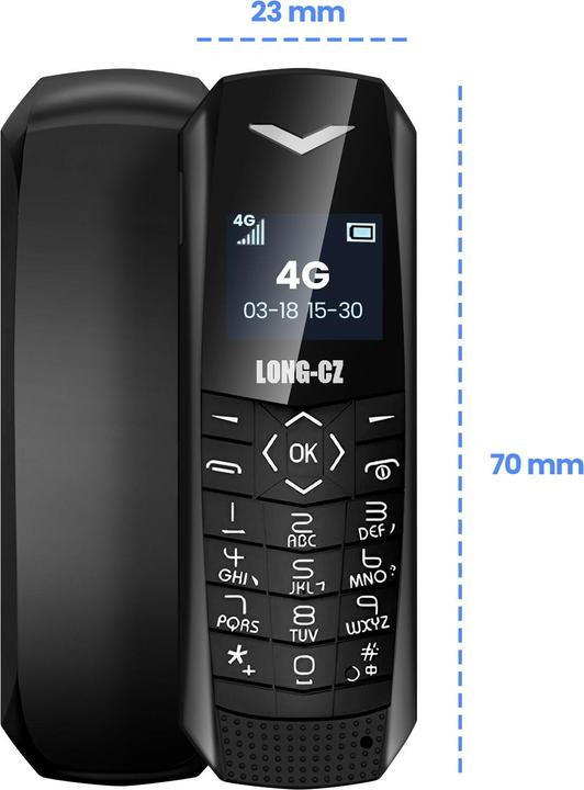 Produktbild Avizar Mini 4G-LTE-Handy ultrakompakt 5 Std. Akkulaufzeit (4G)
