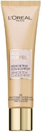 Produktbild L'Oréal Paris Maquillage Age Perfect getönte Tagescreme 02 Mittel bis Dunkel (30 ml, Tagescreme)