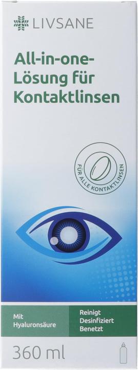 Actual product image Livsane All-in-one-Lösung für Kontaktlinsen (All in One solution, 360 ml)