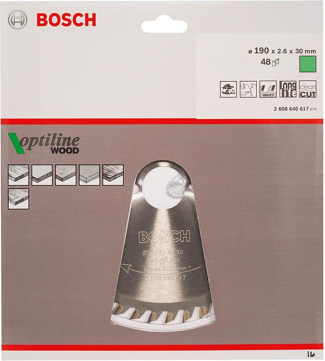 Produktbild Bosch Professional Zubehör PRO Wood Kreissägeblatt, 190 x 2.6 x 30 mm