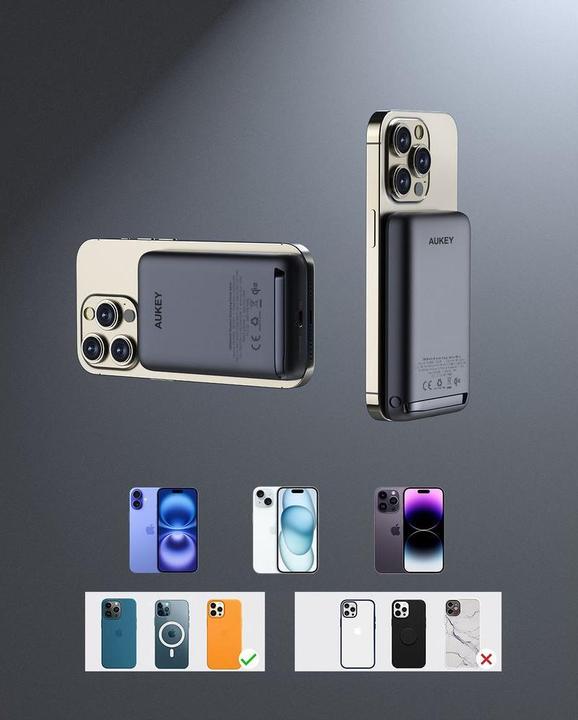 Actual product image Aukey MagFusion (10000 mAh, 30 W, 37 Wh)