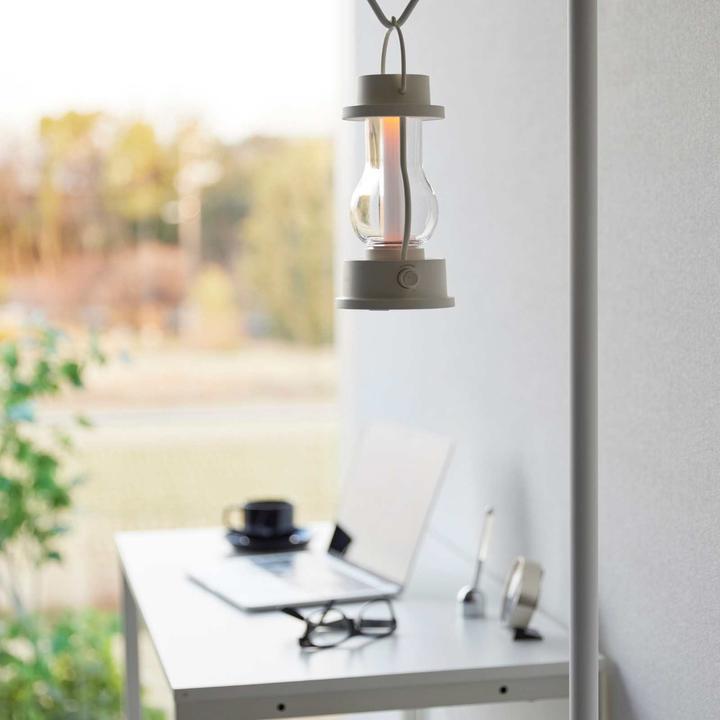 Actual product image Yamazaki TOWER height-adjustable lantern stand