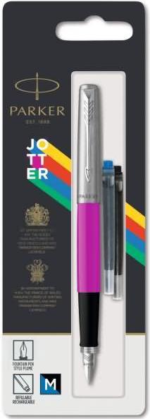Parker Füller JOTTER Originals C.C. M Bl/SW (Edelstahl, Magenta, 1 x)