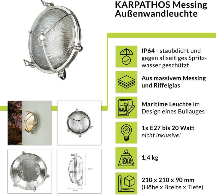 Actual product image Licht-Erlebnisse Karpahtos (E27, IP64)