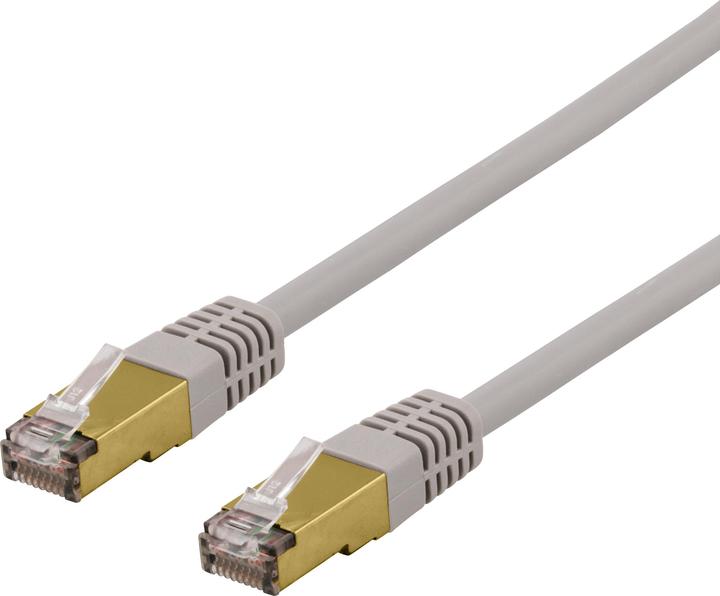 Produktbild Deltaco S/FTP Cat6a patch cable delta cert LSZH 3m gray (S/FTP, CAT6a, 3 m)