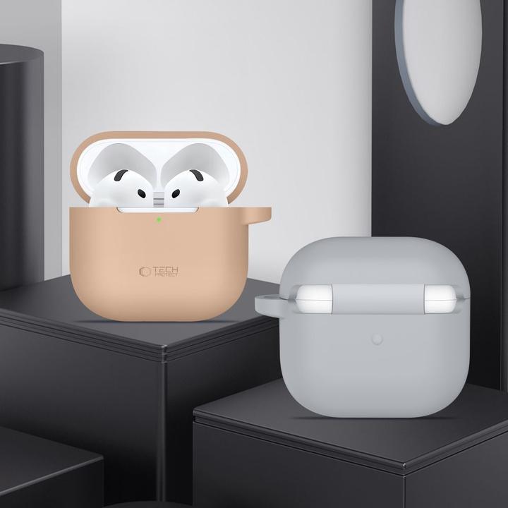 Produktbild Tech-Protect Airpods 4 Caffe Latte Silicone Hook Case (Kopfhörer Tasche)