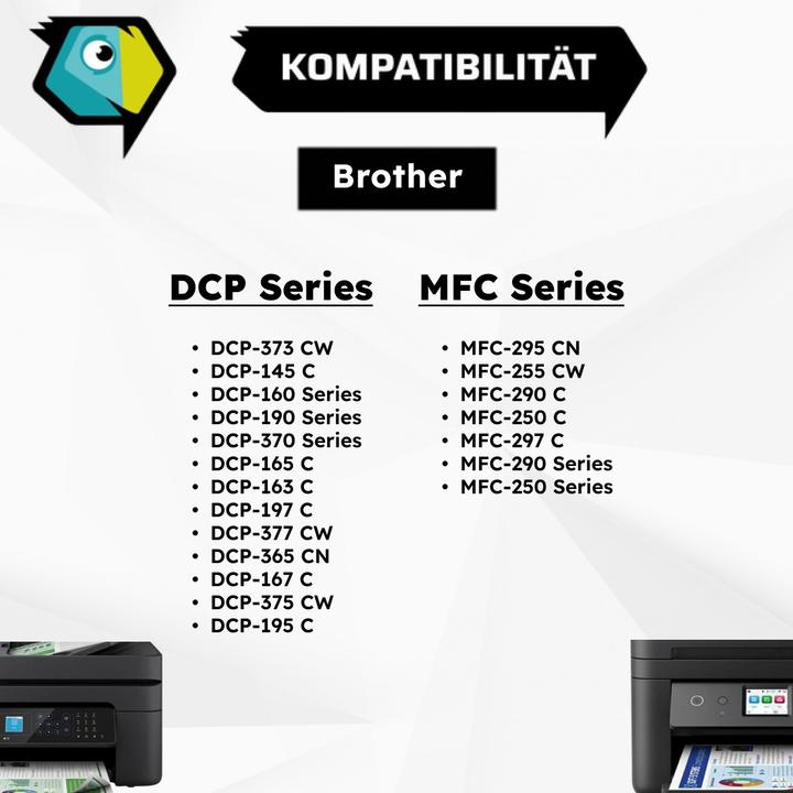 Produktbild Inkadoo Druckerpatronen multipack kompatibel zu Brother LC-980 VAL BP enthält 4x Tintenpatrone (M, C, Y, BK)