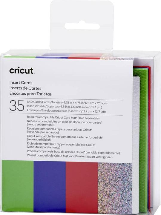 Actual product image Cricut Insert Cards Rainbow S40 12,1cm x 12,1cm 35-pack (P)