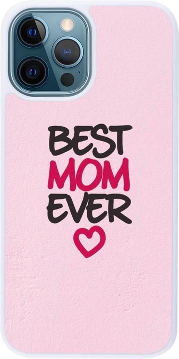 Immagine prodotto PhoneLook Cover Silicone White Mom 2023 Best Mom Ever Pink (Apple iPhone 12)
