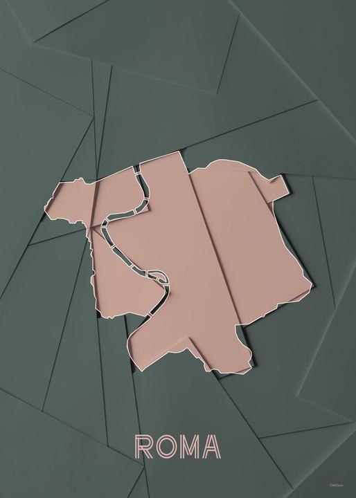 Produktbild ChiCura Maps Roma green (29.5 x 42 cm)