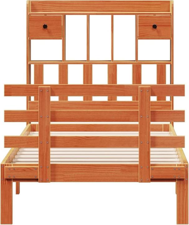 Produktbild VidaXL Massivholzbett Holzbett Bett Einzelbett Bettgestell 90x200cm Kiefernholz (90 x 200 cm)
