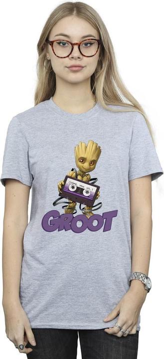 Actual product image Guardians of the Galaxy Womens/Ladies Groot Casette Cotton Boyfriend T-Shirt (M)