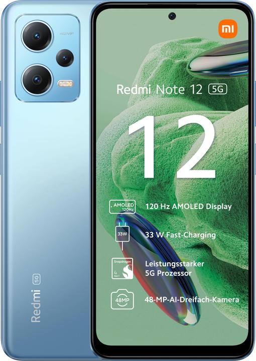 Xiaomi Redmi Note 12 5G (128 GB, IJsblauw, 6.67", Hybride dubbele SIM, 48 Mpx, 5G)