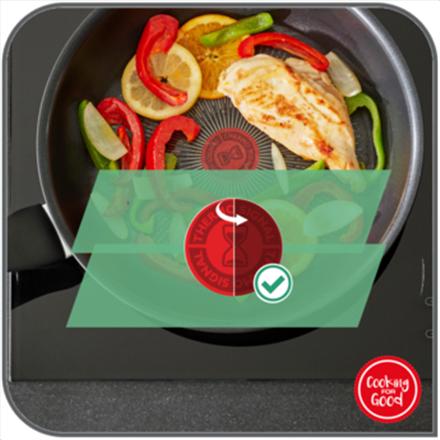 Productafbeelding Tefal Pan G2550572 Onbeperkt bakken, Diameter 26 cm, Geschikt voor inductiekookplaat, Juodas - Noir (26 cm, Koekenpan, Aluminium)
