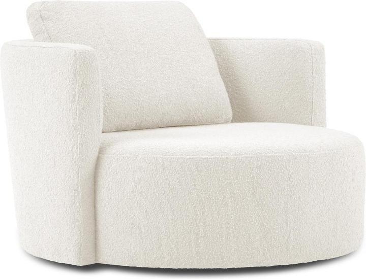 Image du produit Micadoni Bouclé Fauteuil Pivotant, "Bliss", 1 Place, 92x92x75 Fabriqué en Europe