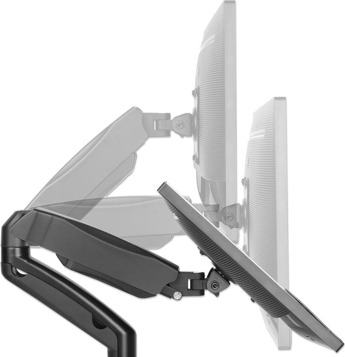 Produktbild Manhattan 2-fach Monitorhalterung Gasdruck Aluminium (Tisch, 32")