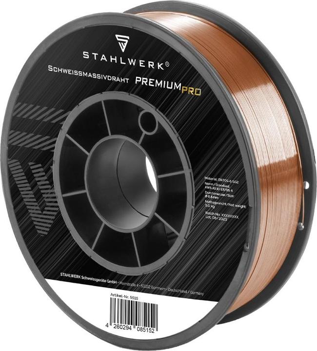 Actual product image Stahlwerk Welding wire MIG/MAG steel Ø 0.8 mm ER70S-6 SG2 Wire reel 5 kg