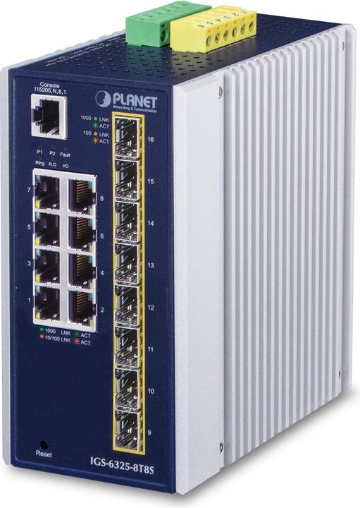 Produktbild Planet IP30 Industrial L3 8-Port (16 Ports)