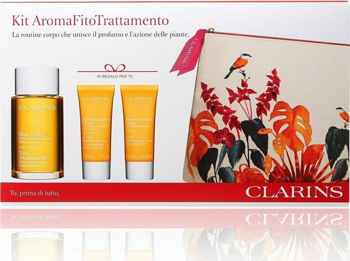 Actual product image Clarins Set Tonic Treatment Oil 100mltonic Bathshower Concentrate 30mltonic Moisturizing Balm 30ml (Hair care set)