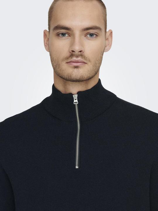 Actual product image Only & Sons Onsphil Reg 12 Struc Half Zip Knit Noos (XS)