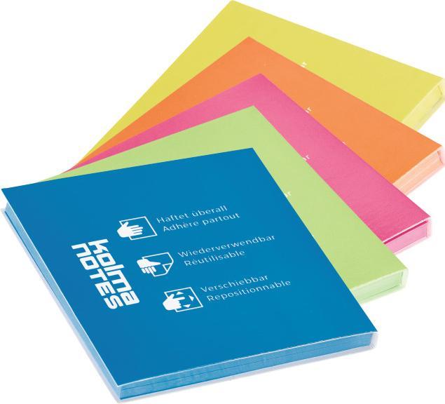 Actual product image Kolma Sticky notes Notes 76 x 76 mm static cling yellow (76 x 76 mm)