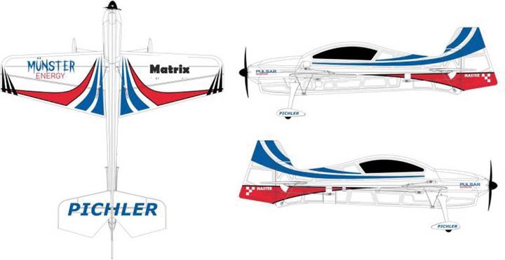 Produktbild Pichler Matrix Combo blau 840mm Elektromotor Kunstflugmodell ARTF-Kit (Kunstflug)