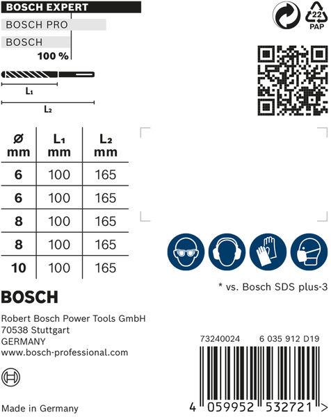 Nährwerte und Zutaten Bosch Professional Zubehör EXPERT SDS plus-7X Hammerbohrer-Set, 6/6/8/8/10 mm, 5-tlg. (6, 8, 10 mm)