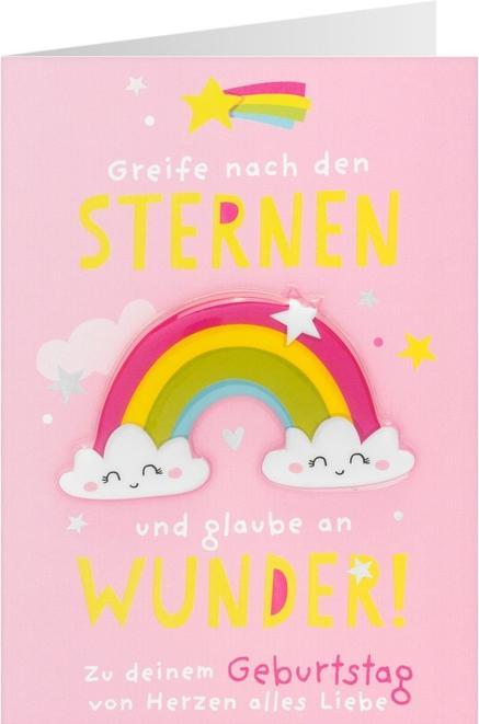 Produktbild Sheepworld Geburtstagskarte - Greife nach den Sternen und glaube an Wunder! - Zu deinem Geburtstag von Herzen a (1 Stk.)