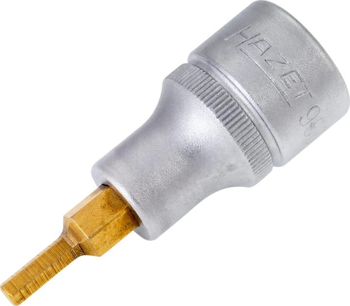 Actual product image HAZET Screwdriver socket 986-4 ∙ Square, hollow 12.5 mm (1/2 inch) ∙ Inside hexagon profile ∙ 4 mm (4 mm)