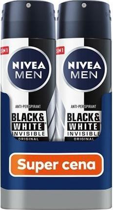 Actual product image NIVEA Antiperspirant spray Menack & White Invisible Original 2 x 150 ml (Spray, 300 ml)