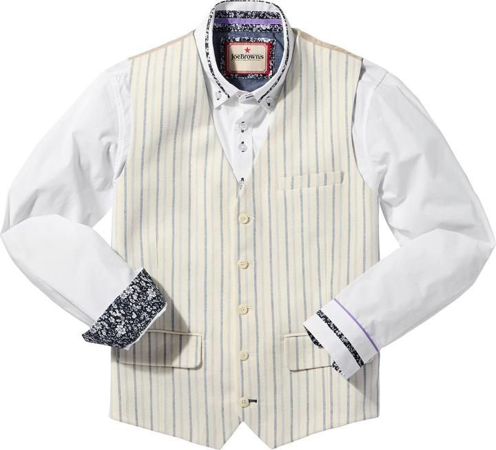 Immagine prodotto Joe Browns Striped Linen Blend Suit Waistcoat (48)