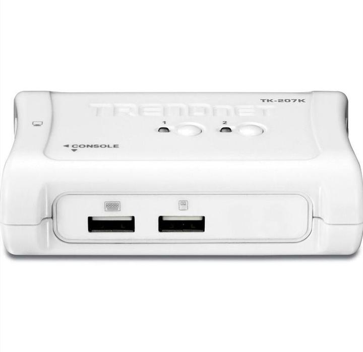 Actual product image Trendnet 2-Port USB KVM Switch w/Kit