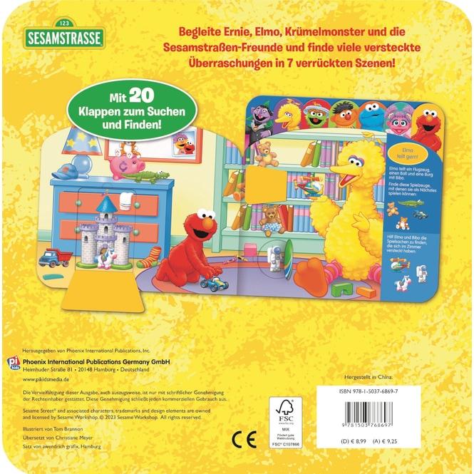Produktbild Sesamstrasse - Verrückte Such-Bilder mit Klappen - Elmos Freunde - Pappbilderbuch mit 20 Klappen - (Deutsch, Phoenix International Publications Germany GmbH, 2023)