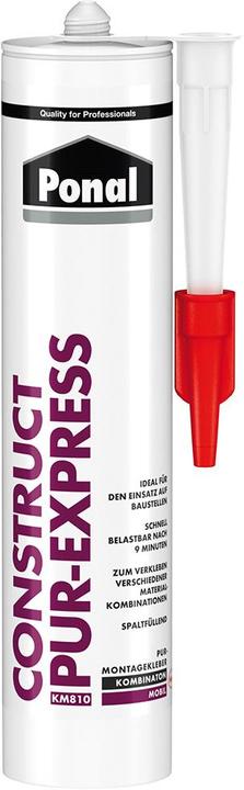 Ponal PonalConstruct PUR-Express Montagekleber 440g-Kartusche, PNC6G (496 g)