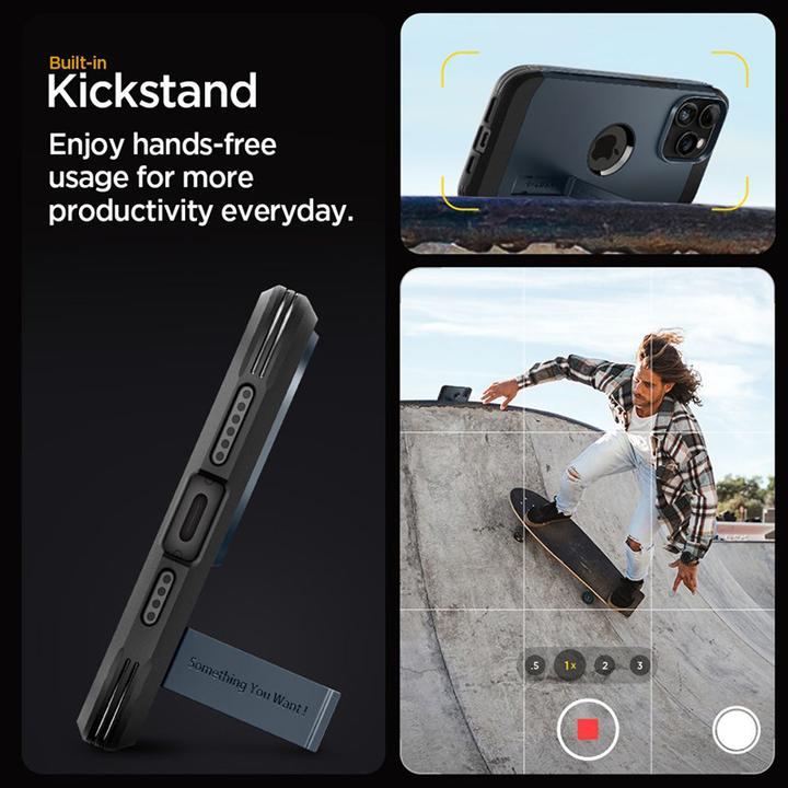 Immagine prodotto Spigen Tough Armor MagSafe, metallo ardesia - iPhone 15 Pro Max (Apple iPhone 15 Pro Max)