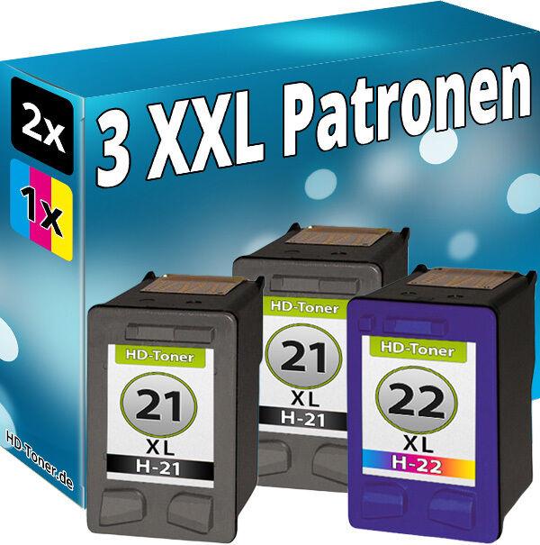 Produktbild Druckfuxx TINTE PATRONEN für HP 2x 21+22 XL DESKJET D2360 D2460 F2180 F2224 F228