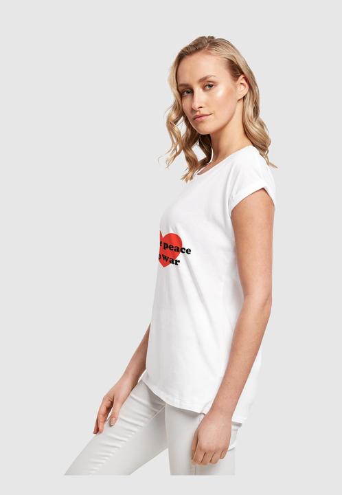 Image du produit Merchcode Ladies Peace - Tee Red Heart White Extended Shoulder - 161435 (XS)