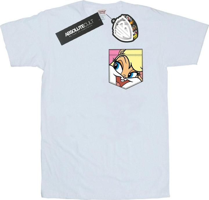 Looney Tunes Lola Bunny Face Faux Pocket TShirt (XL)