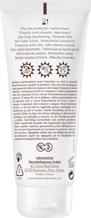 Produktbild Avène Mineralische Sonnenmilch (Sonnenmilch, SPF 50+, 100 ml, 151 g)