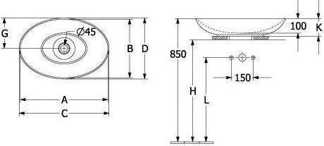 Image du produit Villeroy & Boch V&B lavabo à poser LOOP & FRIENDS avec PL 620x420mm almond C+ (420 mm, 620 mm)