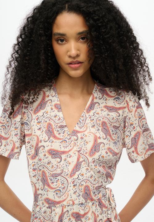 Actual product image Superdry Ss Printed Mini Wrap Dress (14)
