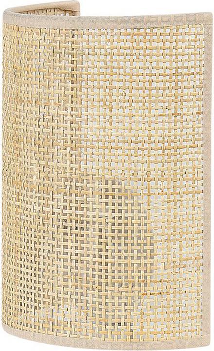 Produktbild Beliani Wandleuchte Rattan naturfarben halbrund DEMITRIE (E27)