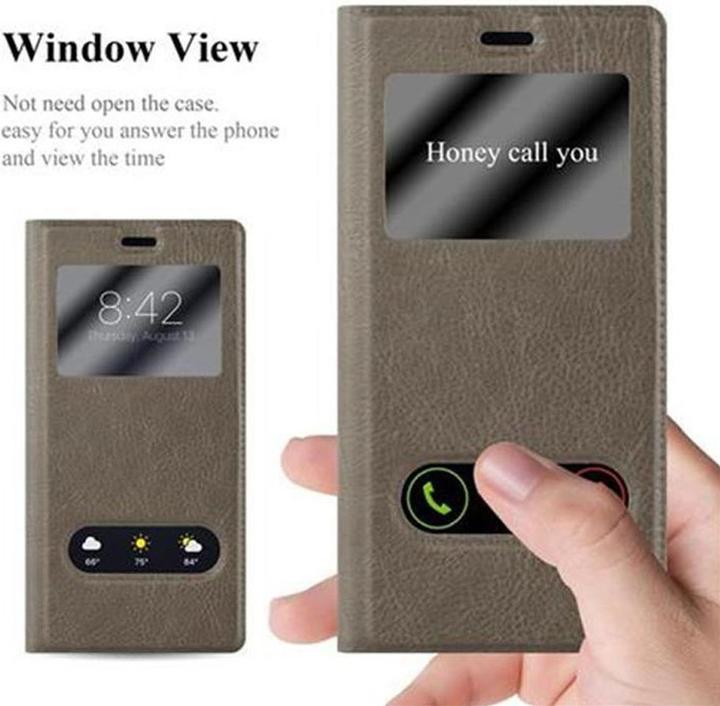 Actual product image Cadorabo Book with View double window cover (Huawei P9)
