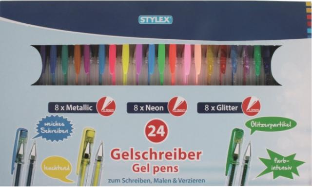 Actual product image Stylex Gel pen (Multicolor, 24 x)