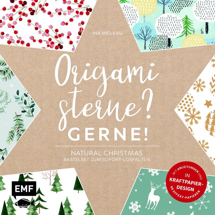 Produktbild Origamisterne? Gerne! – Natural Christmas – Weihnachtliches Bastelset zum Sofort-Lo (Deutsch, Ina Mielkau, 2021)