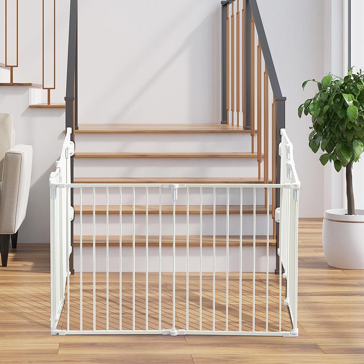 Produktbild PawHut Hunde Absperrgitter bestehend aus 8 Panelen (62.50 cm)