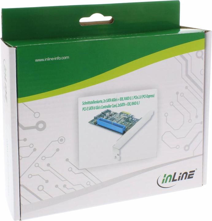 Produktbild InLine Schnittstellenkarte 2x SATA 6Gb/s + IDE RAID 0.1 PCIe 2.0 PCI-Express