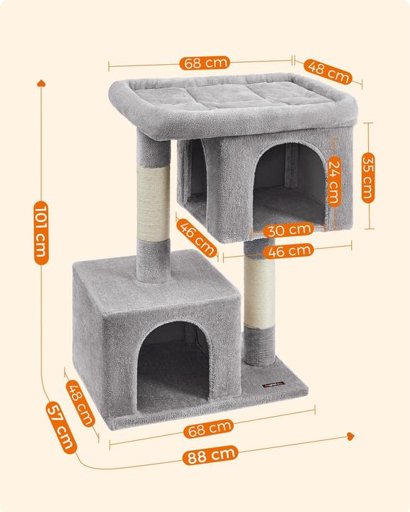 Immagine prodotto Feandrea Simba (101 cm, Grigio chiaro)