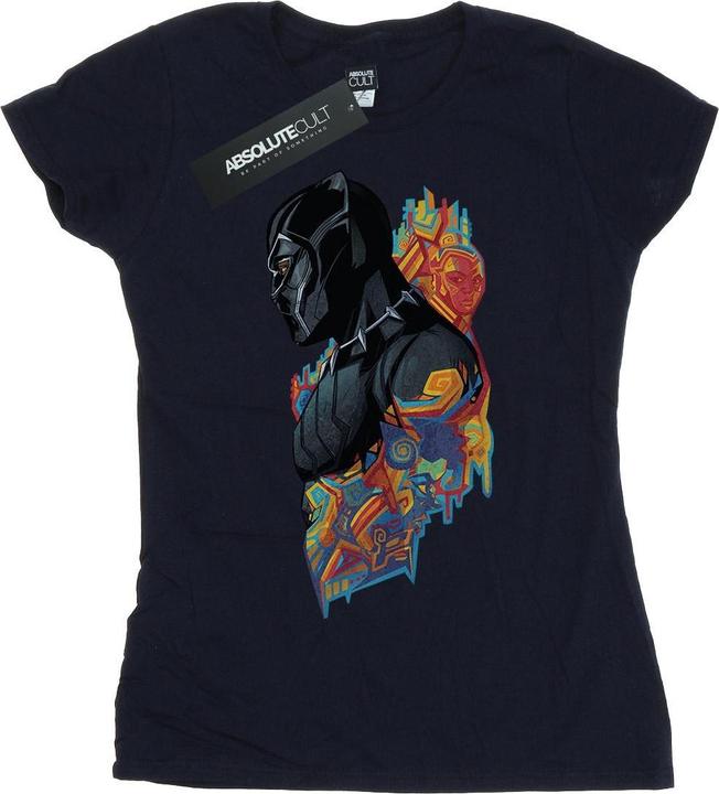 Schwarzer Panther Profil TShirt aus Baumwolle